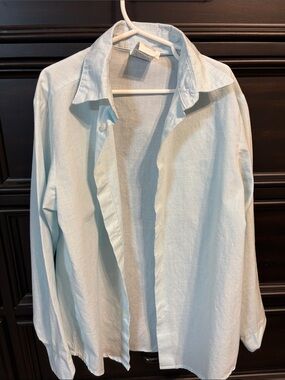 Van Heusen Light Blue Striped Button Shirt